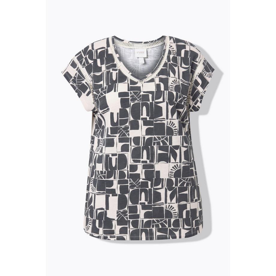 Ulla Popken Sonnen Scollo a V Manica Corta T-Shirt  