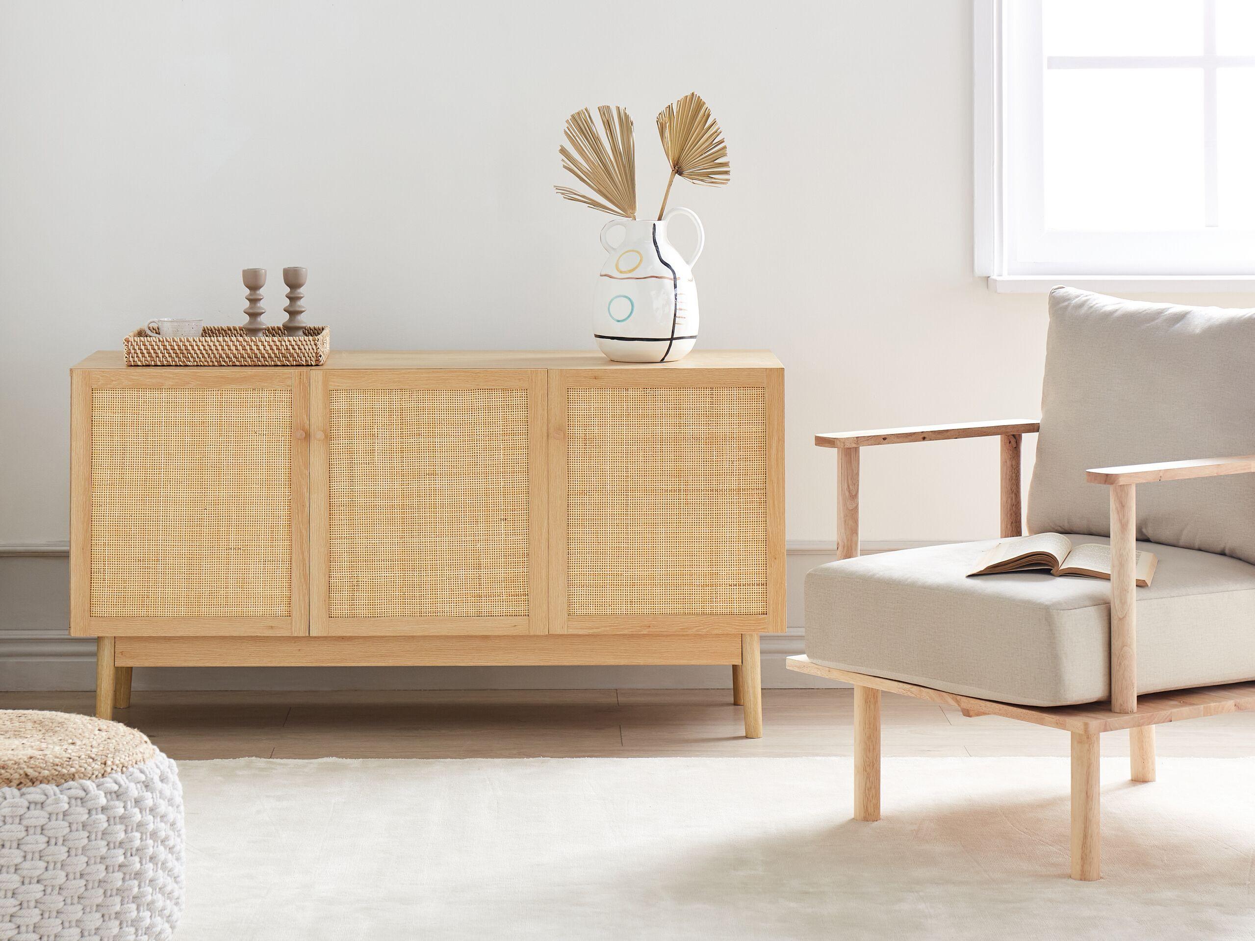 Beliani Sideboard mit 3 Türen aus Faserplatte Boho NIVO  