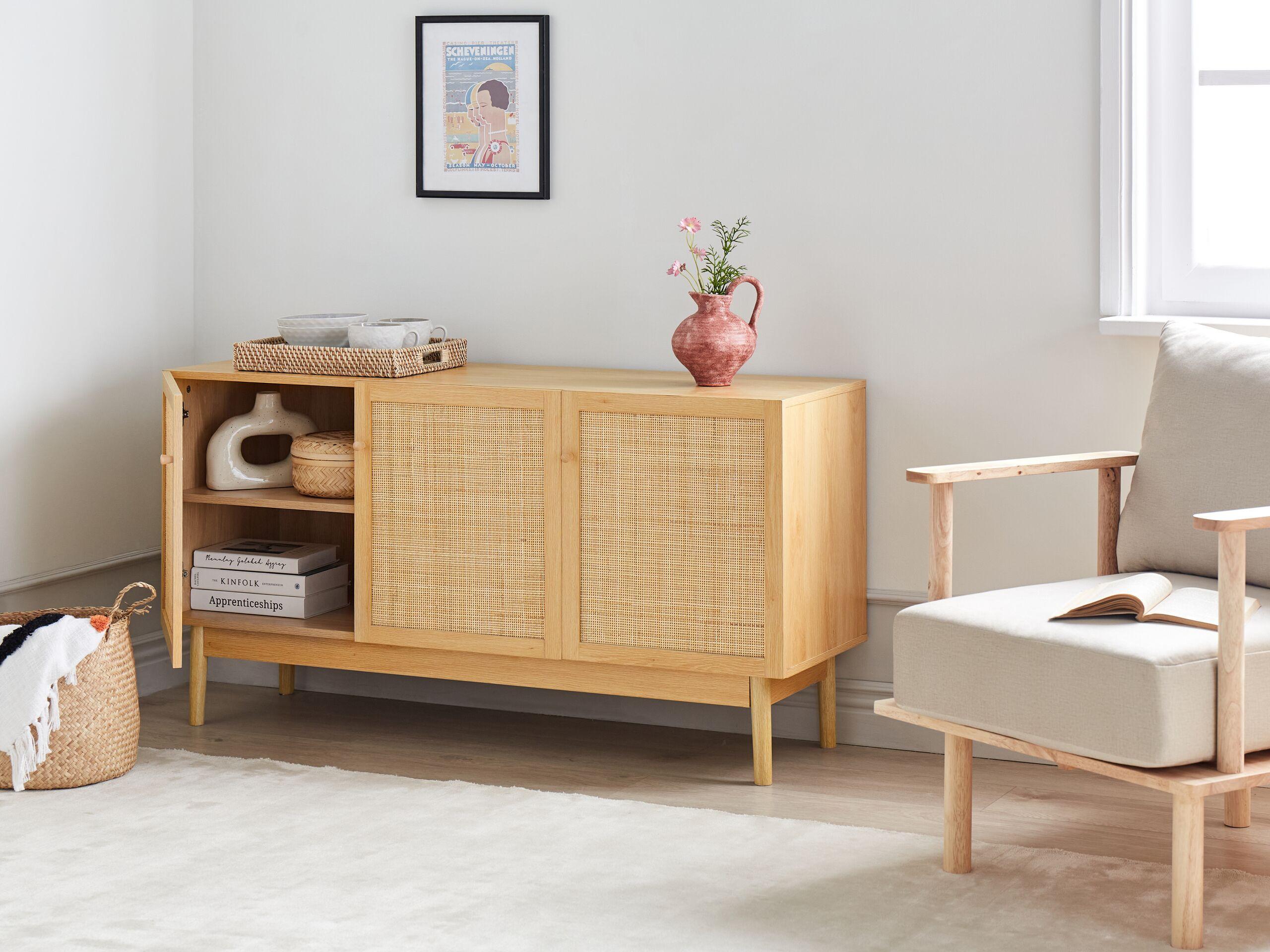 Beliani Sideboard mit 3 Türen aus Faserplatte Boho NIVO  