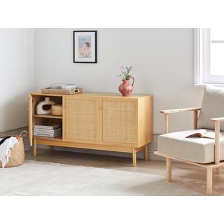 Beliani Commode 3 portes en Panneau de particules de bois Boho NIVO  