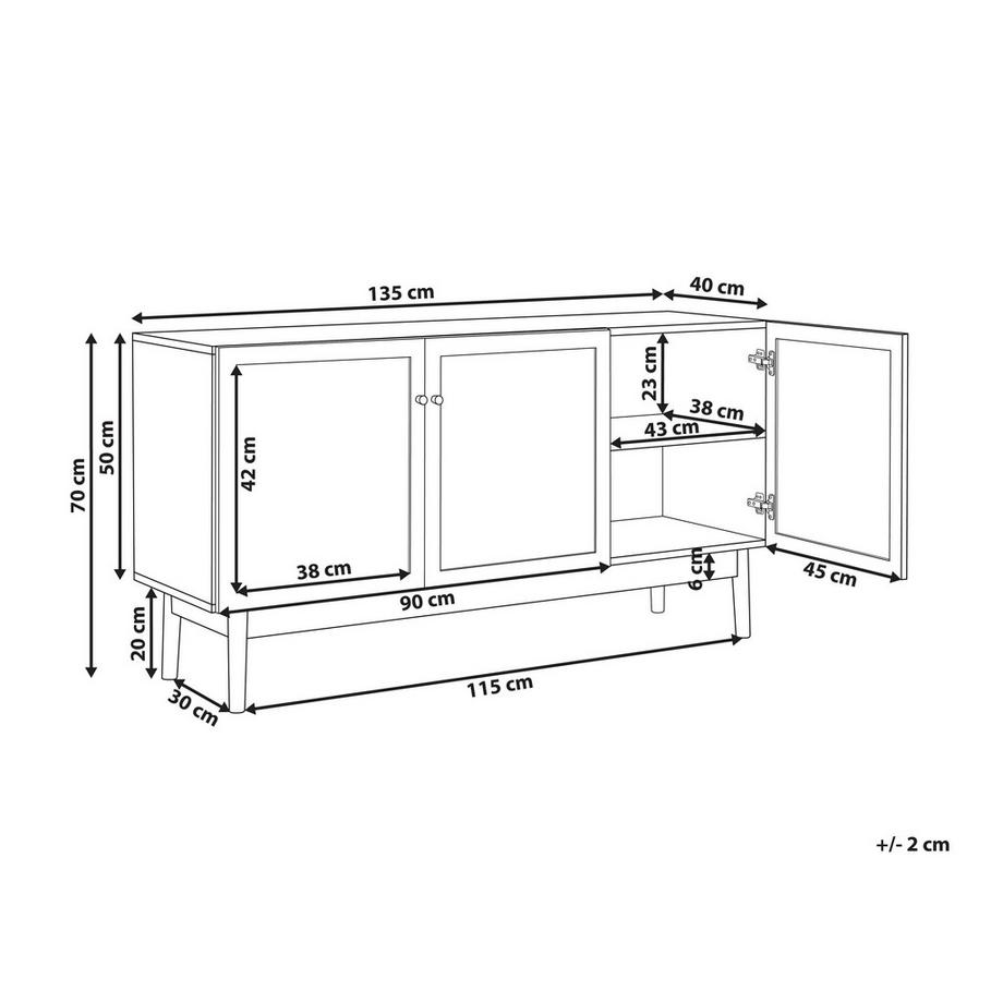 Beliani Schrank aus Faserplatte  NIVO  