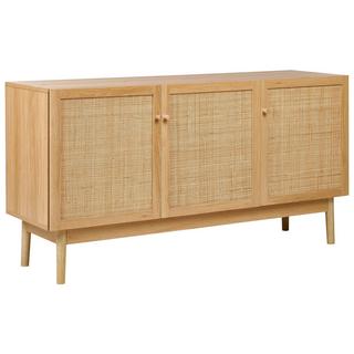 Beliani Commode 3 portes en Panneau de particules de bois Boho NIVO  