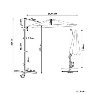 Beliani Ampelschirm aus Polyester SAVONA II  