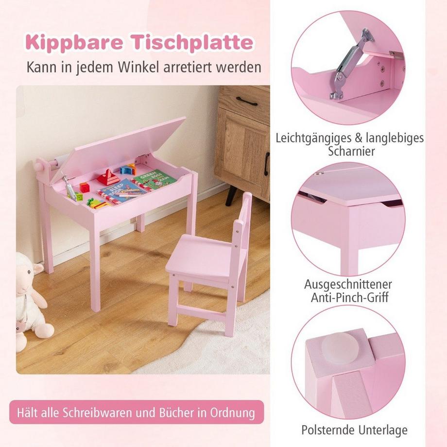 Northix Ensemble de table pour enfants avec rangement  