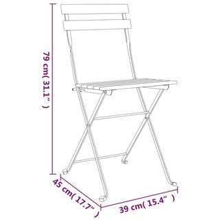 VidaXL Bistro set holz  