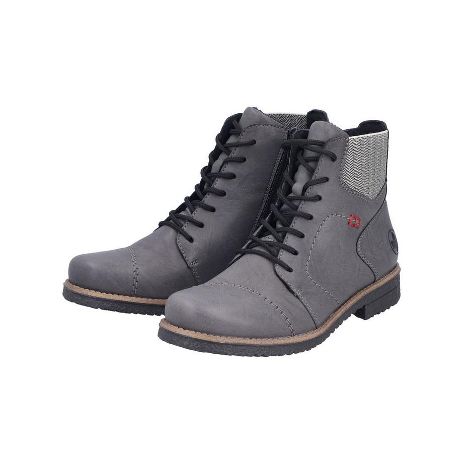 Rieker Schnürstiefelette mit Seitlicher Reissverschluss  