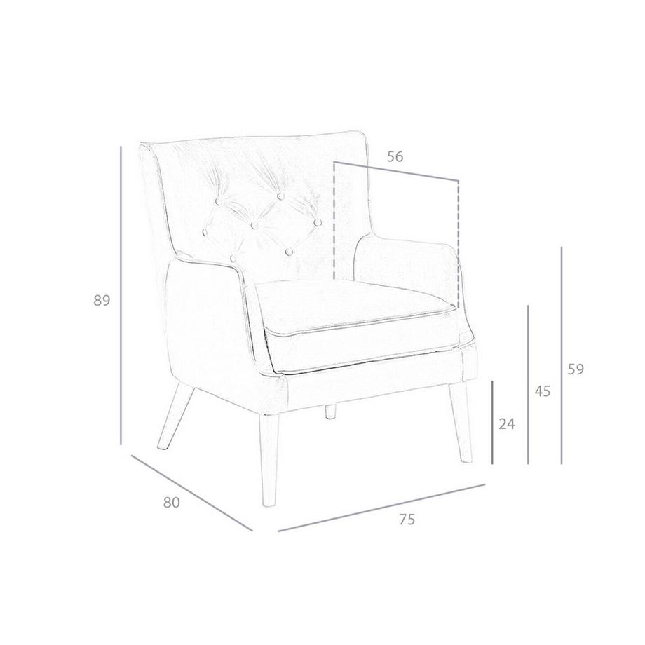 ANGEL CERDA Fauteuil chester en cuir marron  