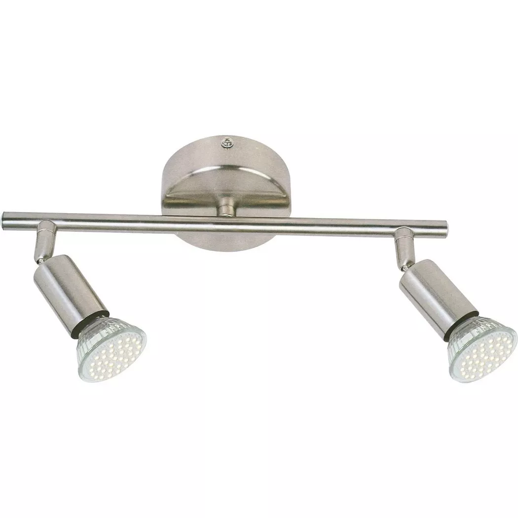 mutoni – Deckenleuchte Chrom nickel matt 2xGU10 LED, One Size, Silber