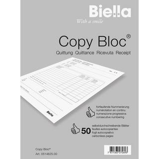 Biella BIELLA Quittung COPY-BLOC D/F/I/E A6 514625.00 selbstdurchschreib. 50x2 Blatt  