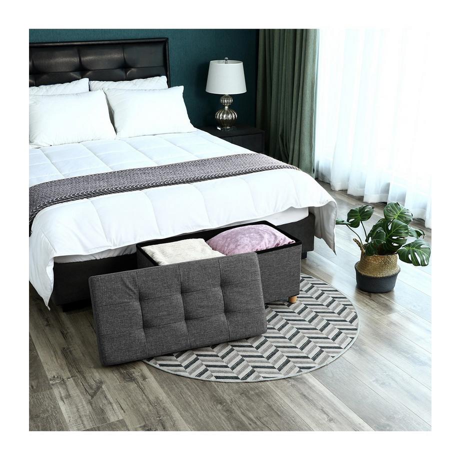 Calicosy Elegante getuftete Ottoman-Bank mit Stauraum, 300 kg Tragkraft  