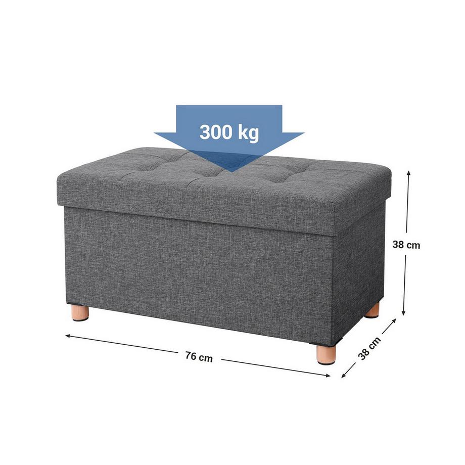 Calicosy Elegante getuftete Ottoman-Bank mit Stauraum, 300 kg Tragkraft  