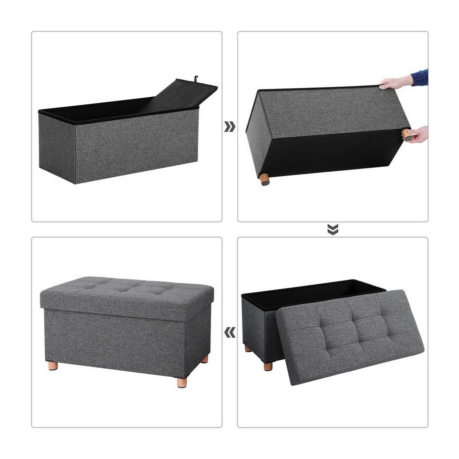 Calicosy Elegante getuftete Ottoman-Bank mit Stauraum, 300 kg Tragkraft  