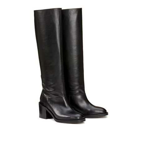 La Redoute Collections  Lederstiefel mit Blockabsatz 