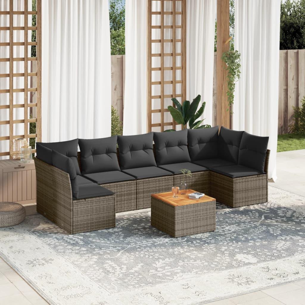 VidaXL set divano da giardino Polirattan  