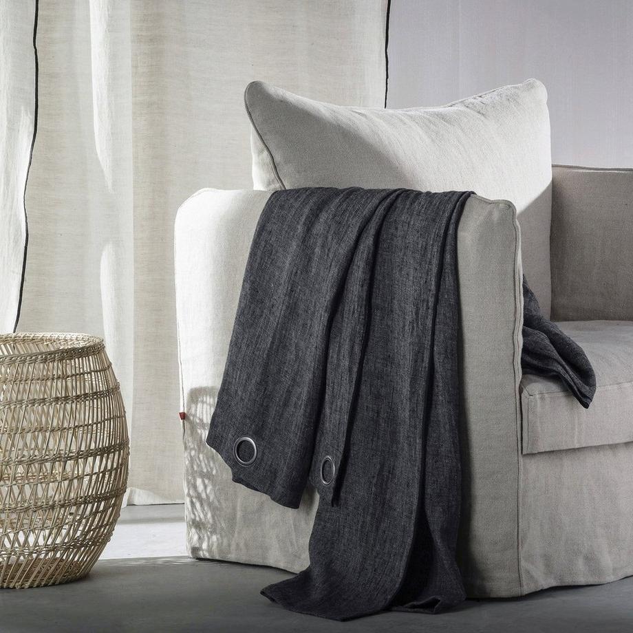 AM.PM Rideau en lin chambray  