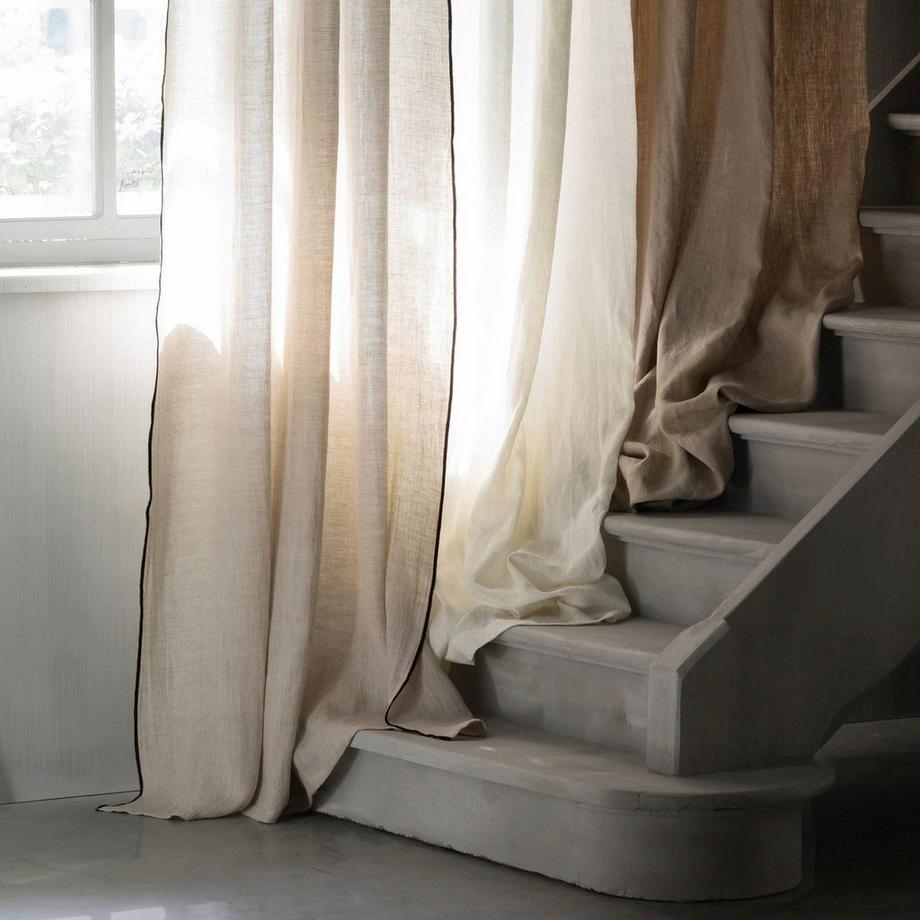 AM.PM Rideau en lin chambray  