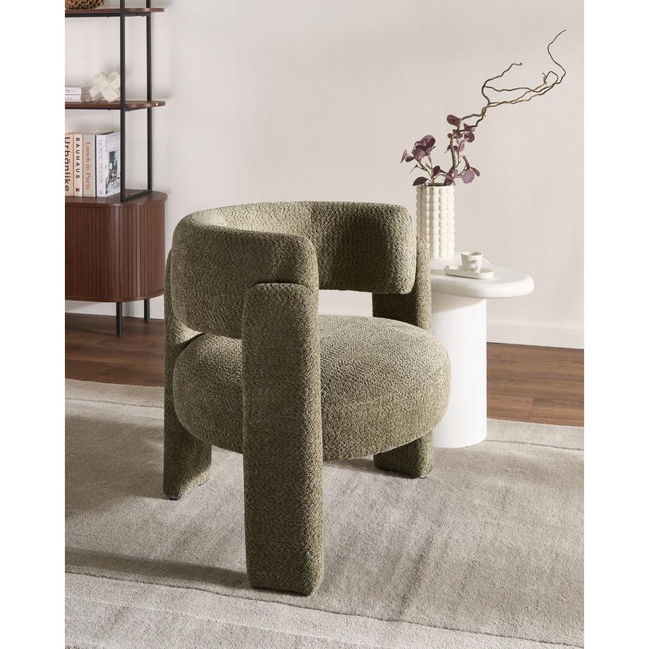 Beliani Fauteuil en Tissu chenille  BUREA  