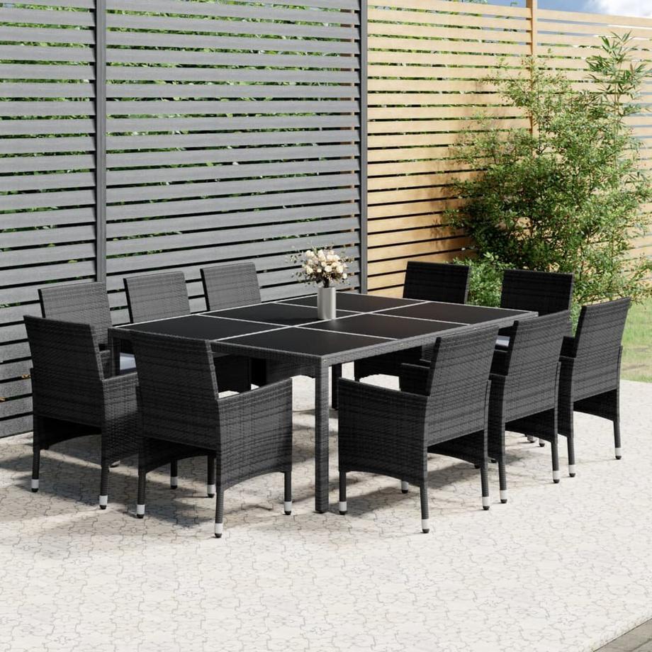 VidaXL set da pranzo da giardino Polirattan  