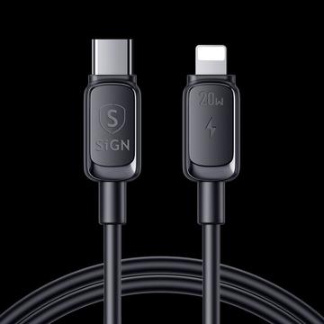 Câble USB-C vers Lightning 20 W, 0,25 m - Noir