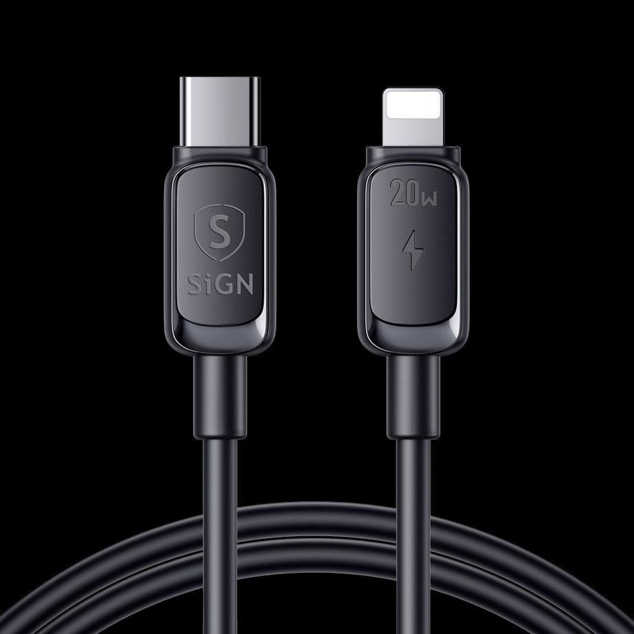 Câble USB-C vers Lightning 20 W, 0,25 m - Noir