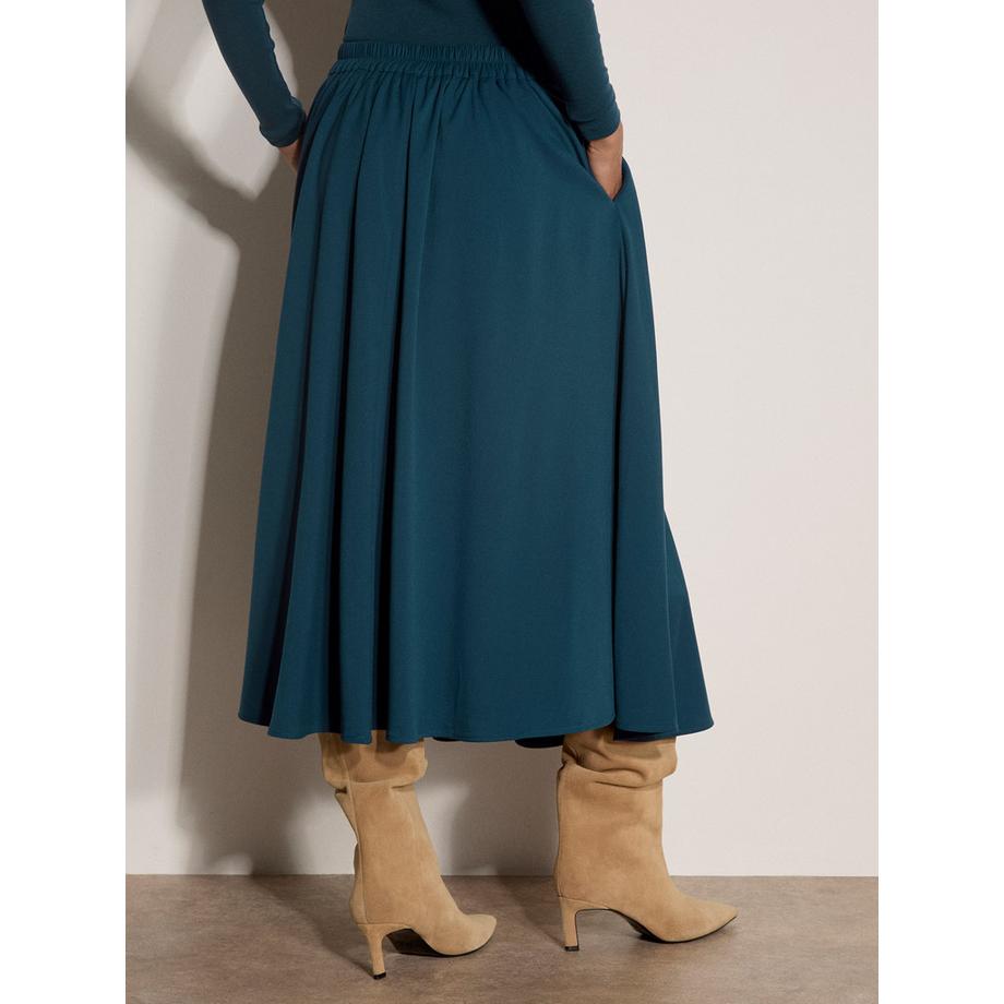 APRICOT Jupe midi en sergé brossé silhouette A  