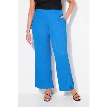 Pantaloni con texture, taglio della gamba ampio e cintura comoda