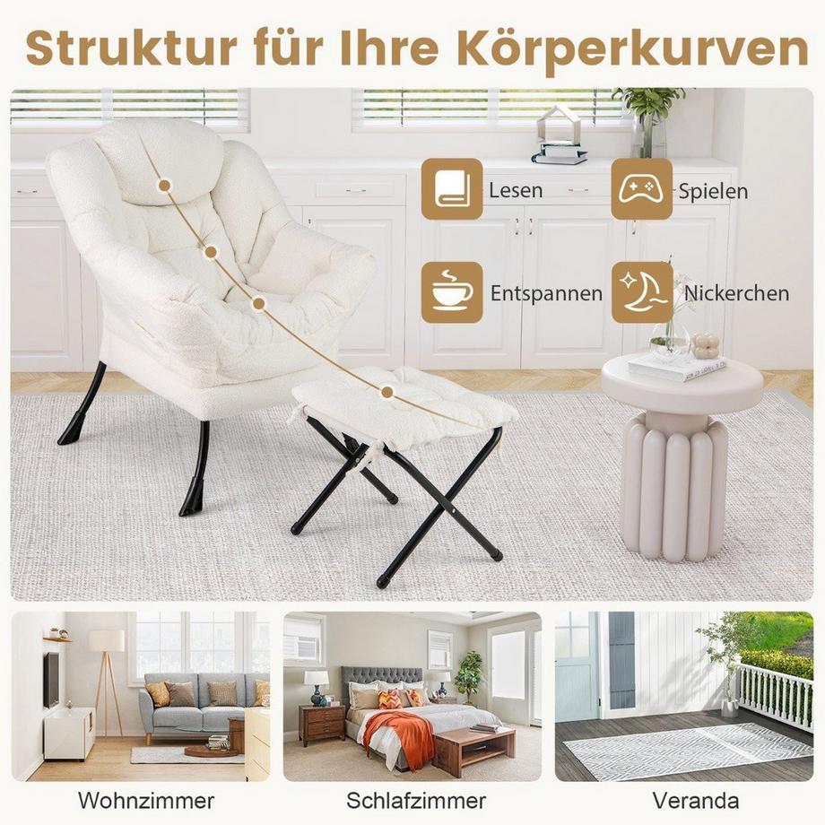 Northix Relaxsessel mit Ottomane  