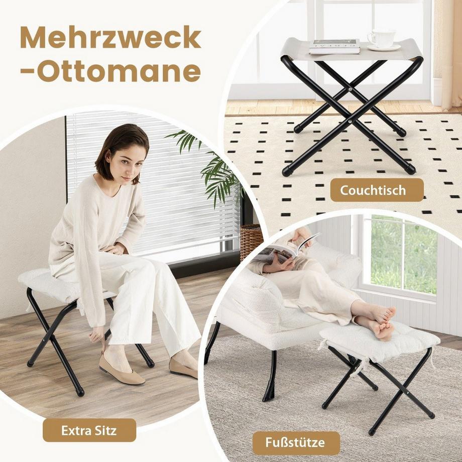 Northix Relaxsessel mit Ottomane  