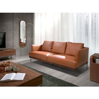 ANGEL CERDA 3-Sitzer-Sofa aus Leder mit Stahlbeinen  