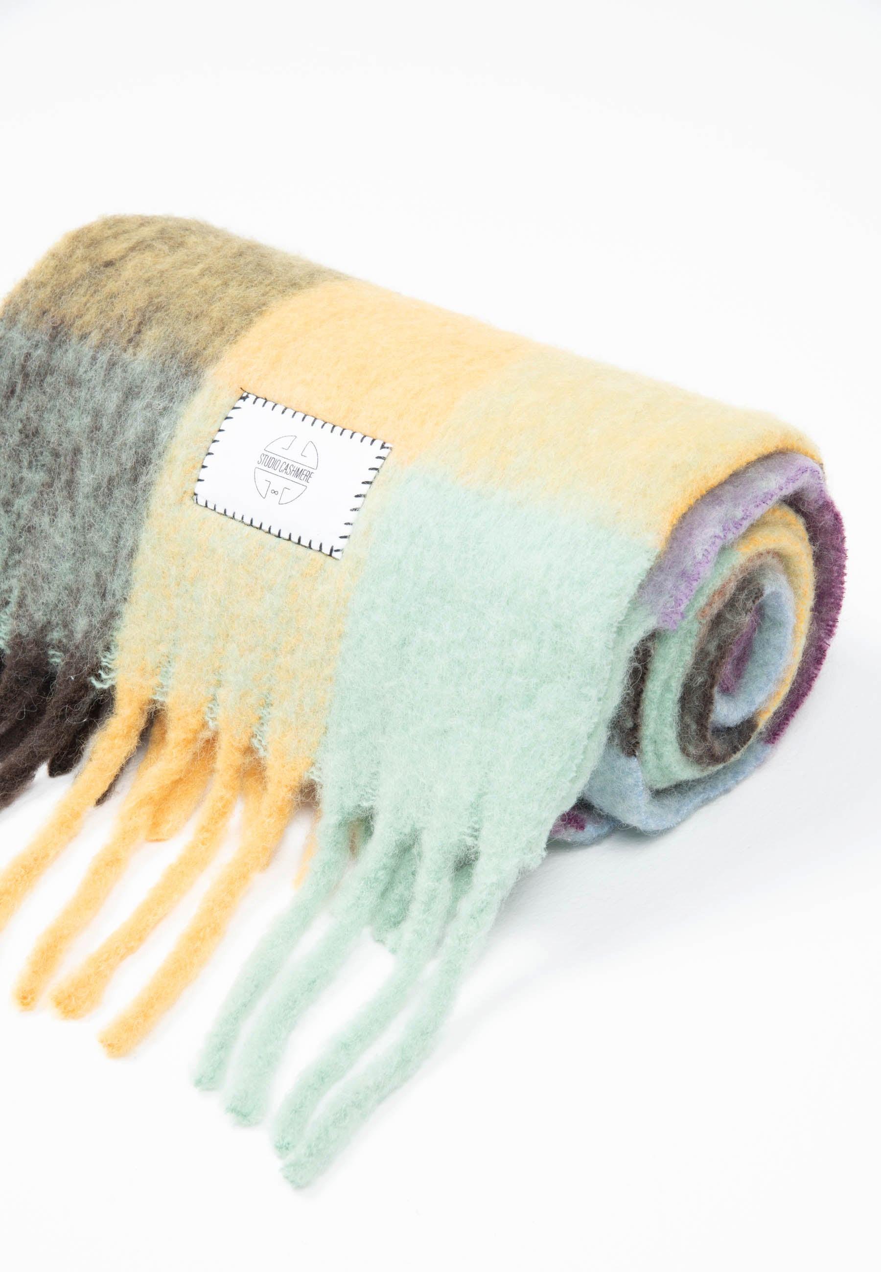 Studio Cashmere8  UNI 14 Sciarpa in lana a quadri multicolore 