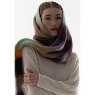 Studio Cashmere8  UNI 14 Sciarpa in lana a quadri multicolore 