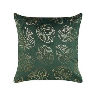 Beliani Lot de 2 coussins en Velours Glamour MONSTERA  