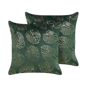 Lot de 2 coussins en Velours Glamour MONSTERA