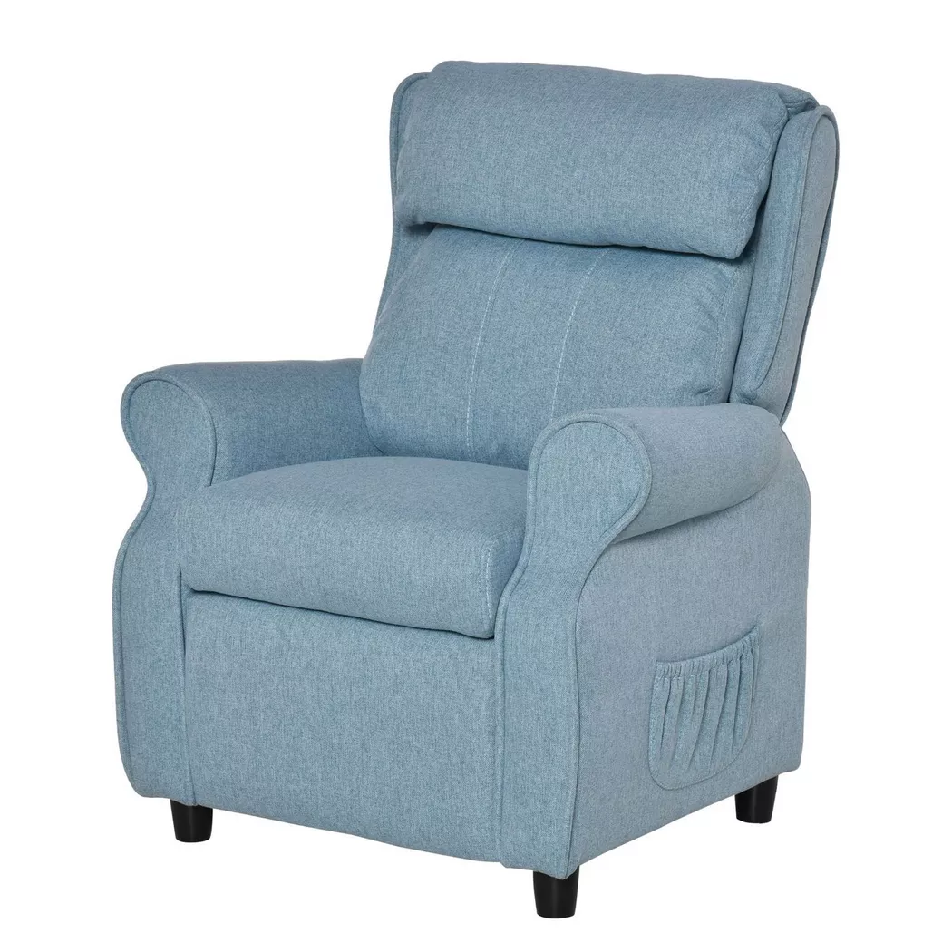 Northio - Divano Per Bambini Divano Per Bambini Con Divano Reclinabile Regolabile E Poggiapiedi, Blu, Per 3-5 Anni, 58X53X70 Cm, 40X80CM