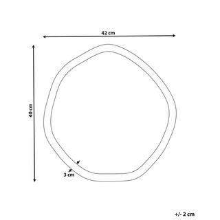 Beliani Miroir en Aluminium Rétro ANGKE  