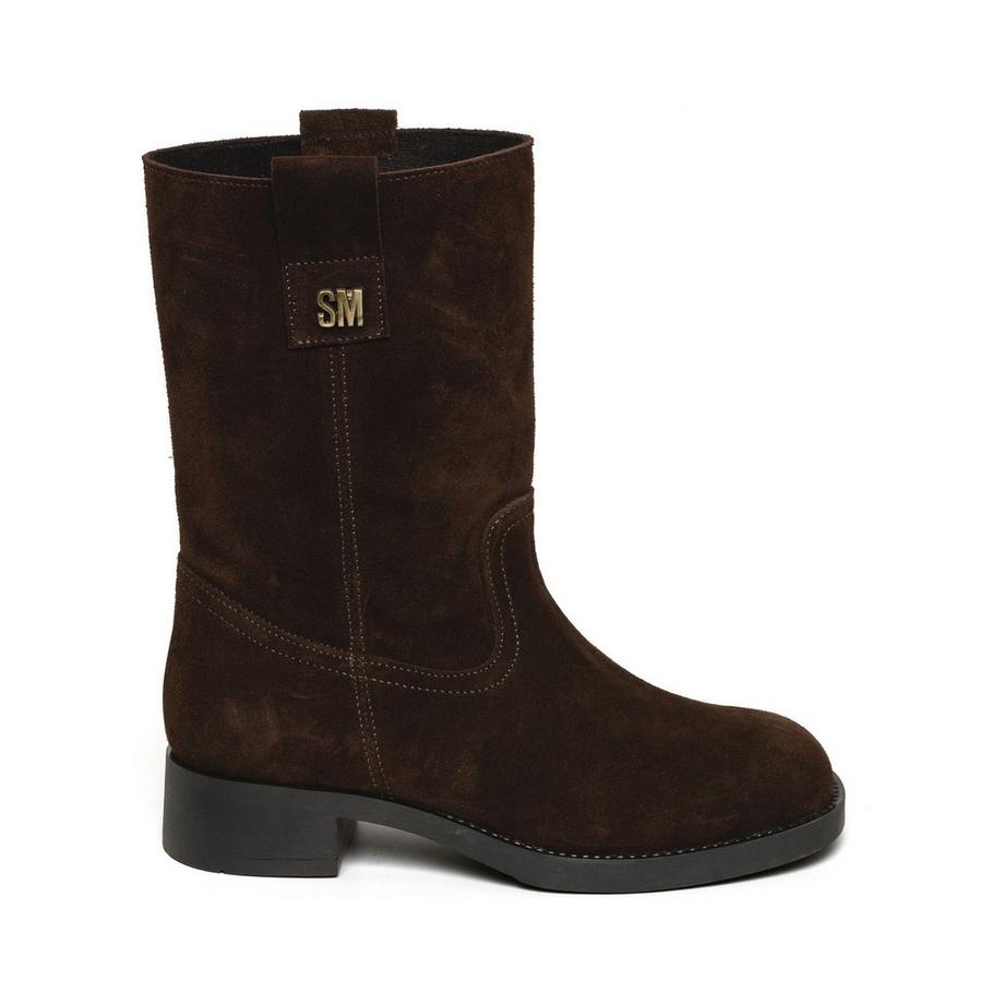 STEVE MADDEN Veloursleder Chelsea Stiefel mit Blockabsatz  