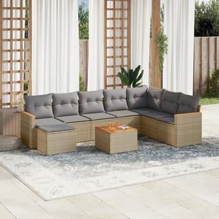 VidaXL set divano da giardino Polirattan  