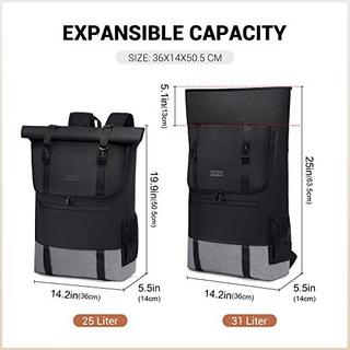 Only-bags.store Grande Zaino Impermeabile 17.3 Pollici Rolltop per Laptop  