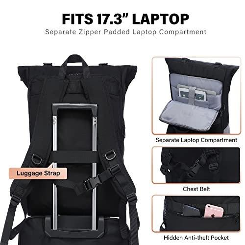 Only-bags.store Grande Zaino Impermeabile 17.3 Pollici Rolltop per Laptop  