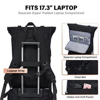 Only-bags.store Grande Zaino Impermeabile 17.3 Pollici Rolltop per Laptop  