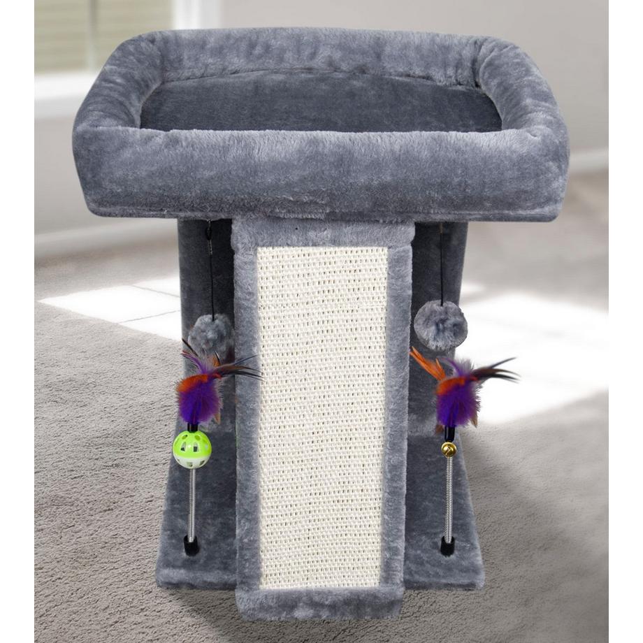 Activity-board  Katzenkratzer für Hauskatzen, Aktivitätszentrum, Kletterbaum, Katzenmöbel mit verspielten Spielzeugbällen 