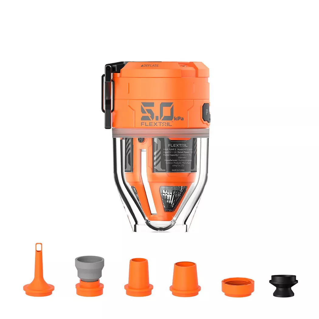 Flextail - MAX PUMP 3 Wiederaufladbare 2-in-1 Luftpumpe, One Size, Arancione