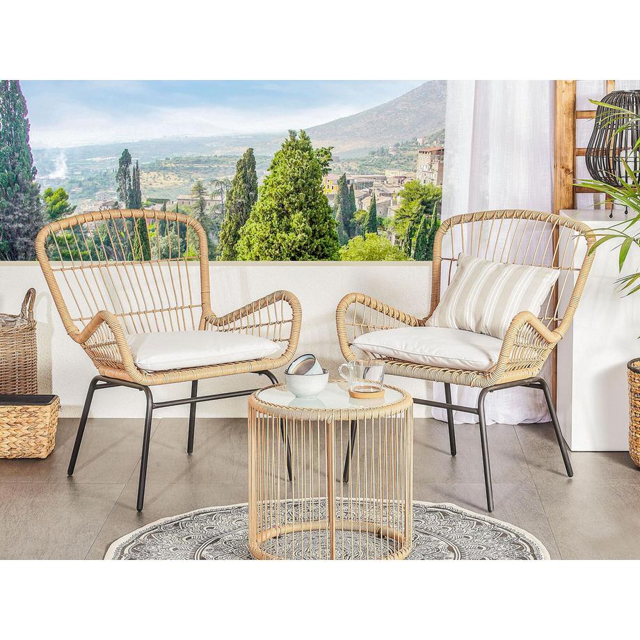 Beliani Bistro Set aus PE Rattan  LABICO  