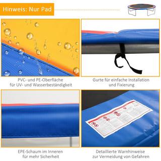 Northio  Set D'Accessoires Pour Trampoline Couverture De Bord, Filet De Sécurité, Pour 8Ft-15Ft, Ø 366Cm, Coloré 