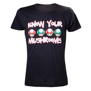 Bioworld Nintendo Know Your Mushrooms T-Shirt  