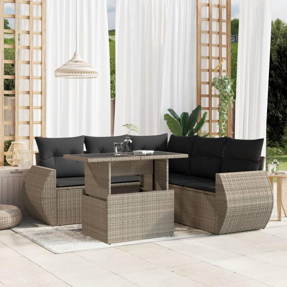 VidaXL Ensemble de canapés de jardin rotin synthétique  