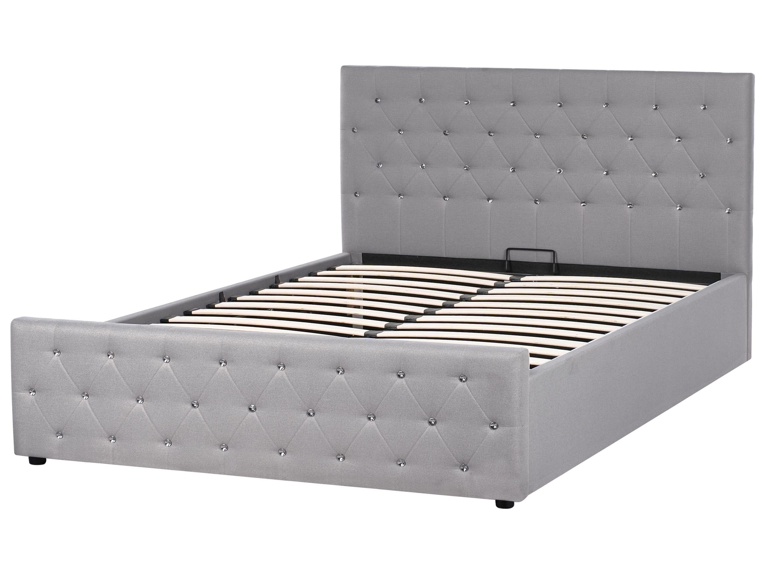 Beliani Letto contenitore en Tessuto Glamour AMIENS  