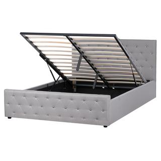 Beliani Letto contenitore en Tessuto Glamour AMIENS  