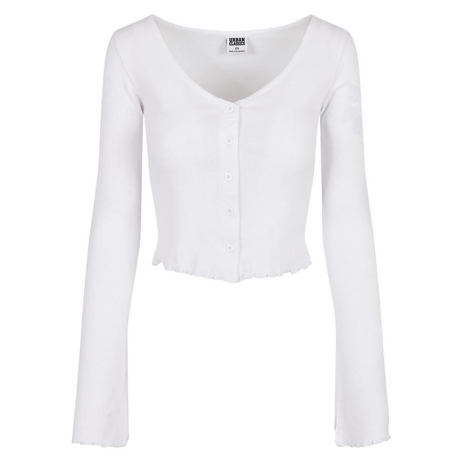 URBAN CLASSICS Cropped Rib Strickjacke  