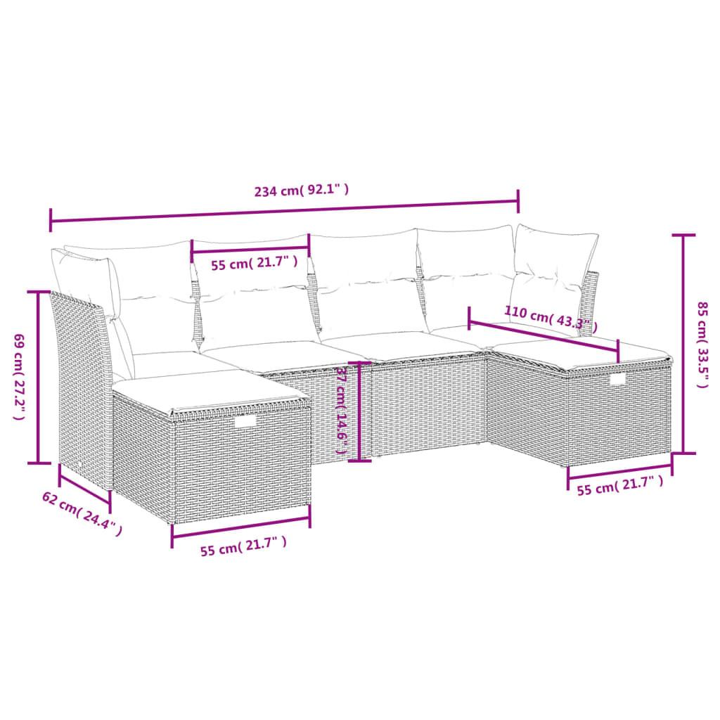 VidaXL Garten sofagarnitur poly-rattan  